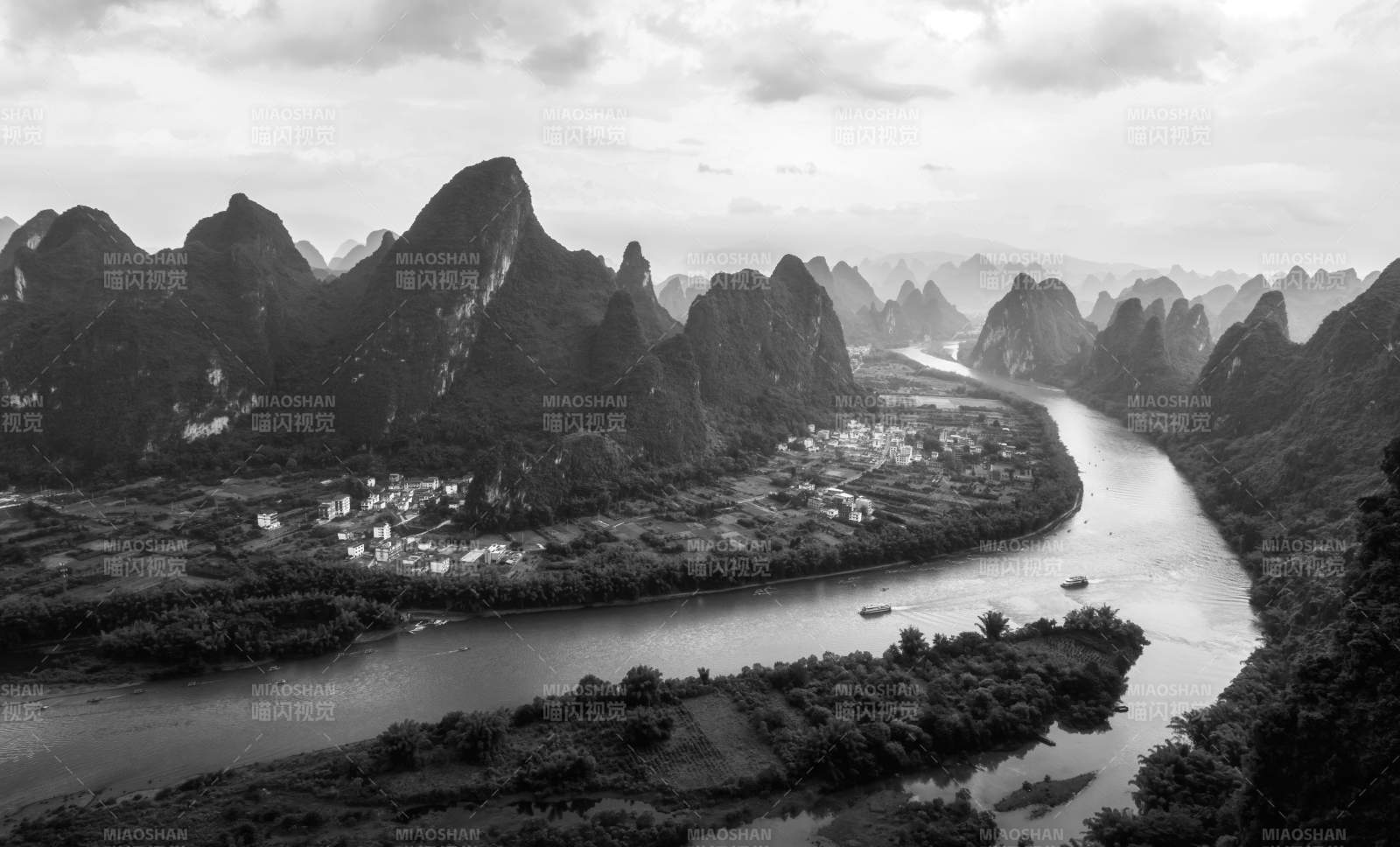 桂林相公山山水畫卷