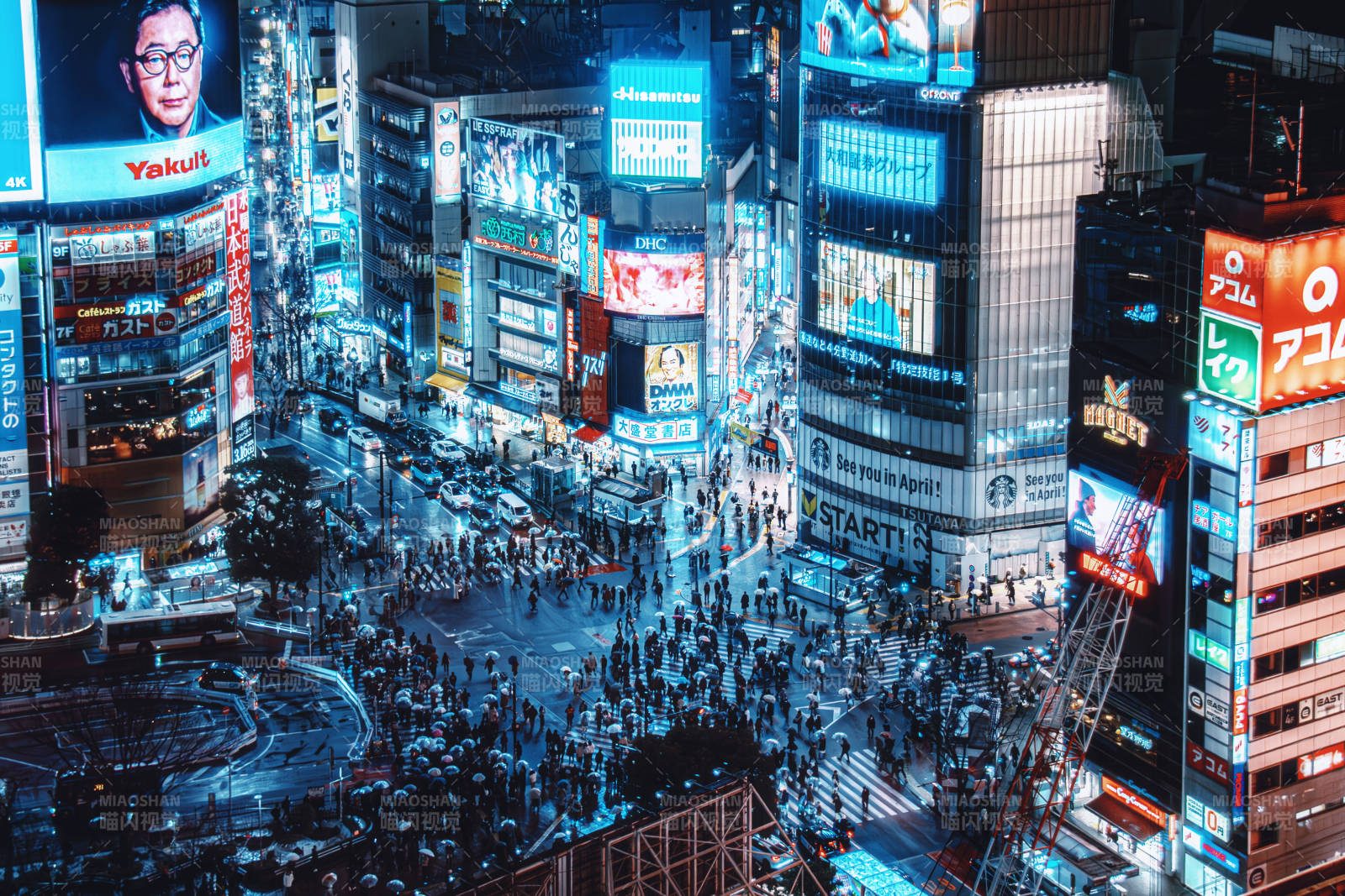 日本東京霓虹都市夜景