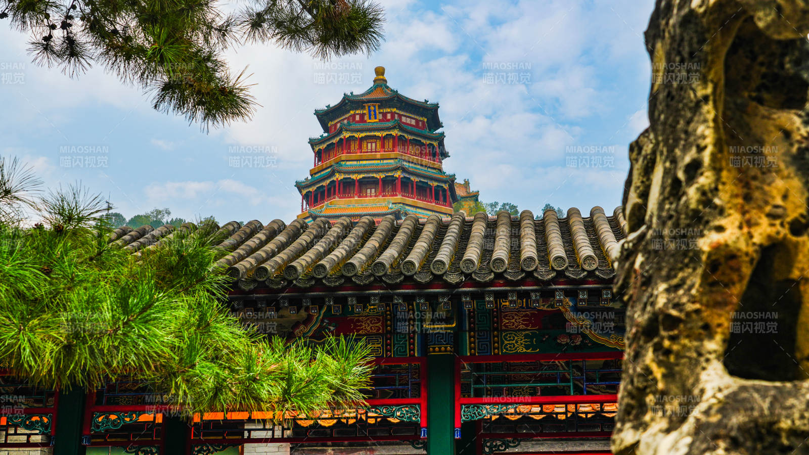 颐和园古建筑风光