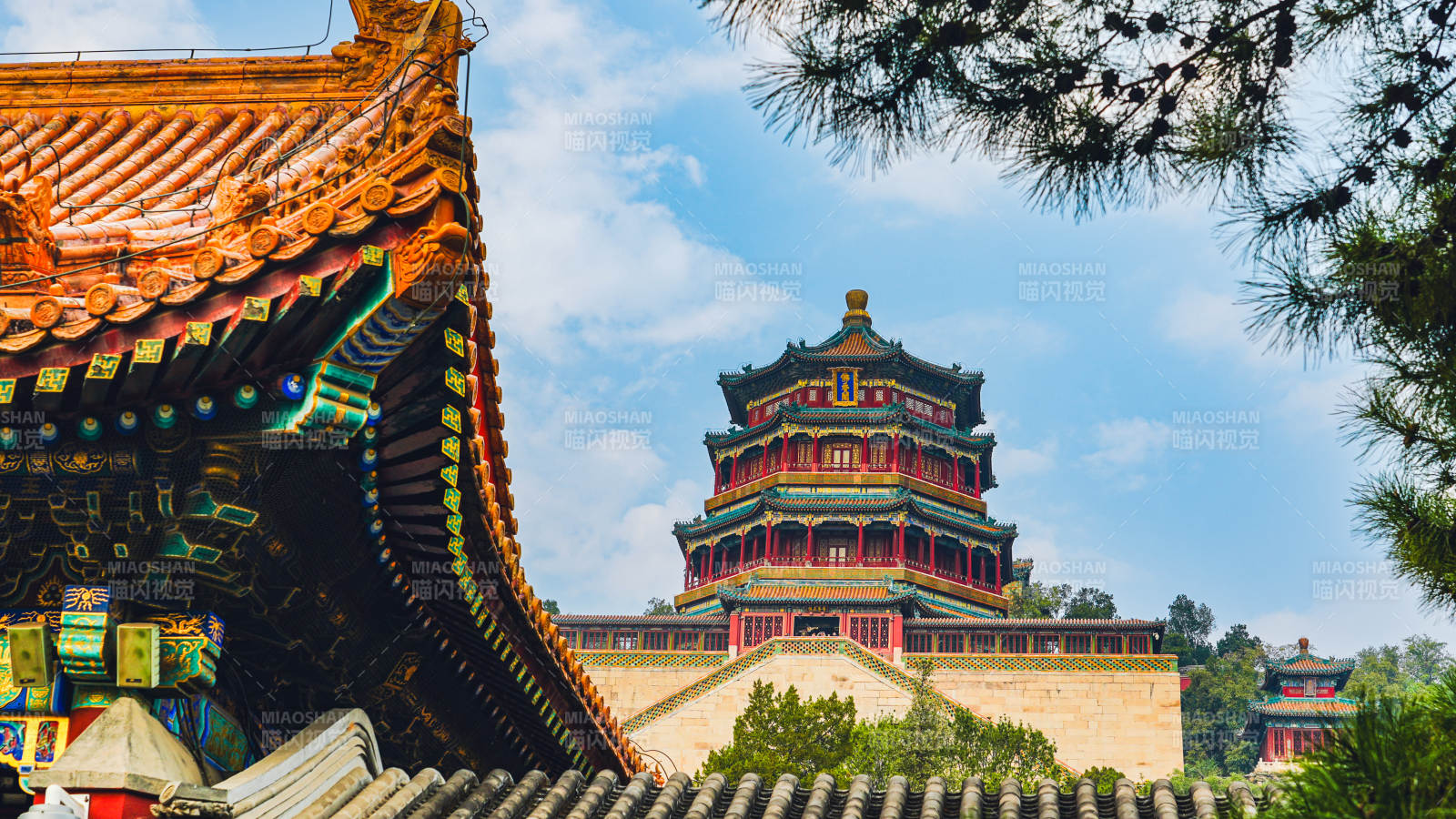 頤和園古建筑風光