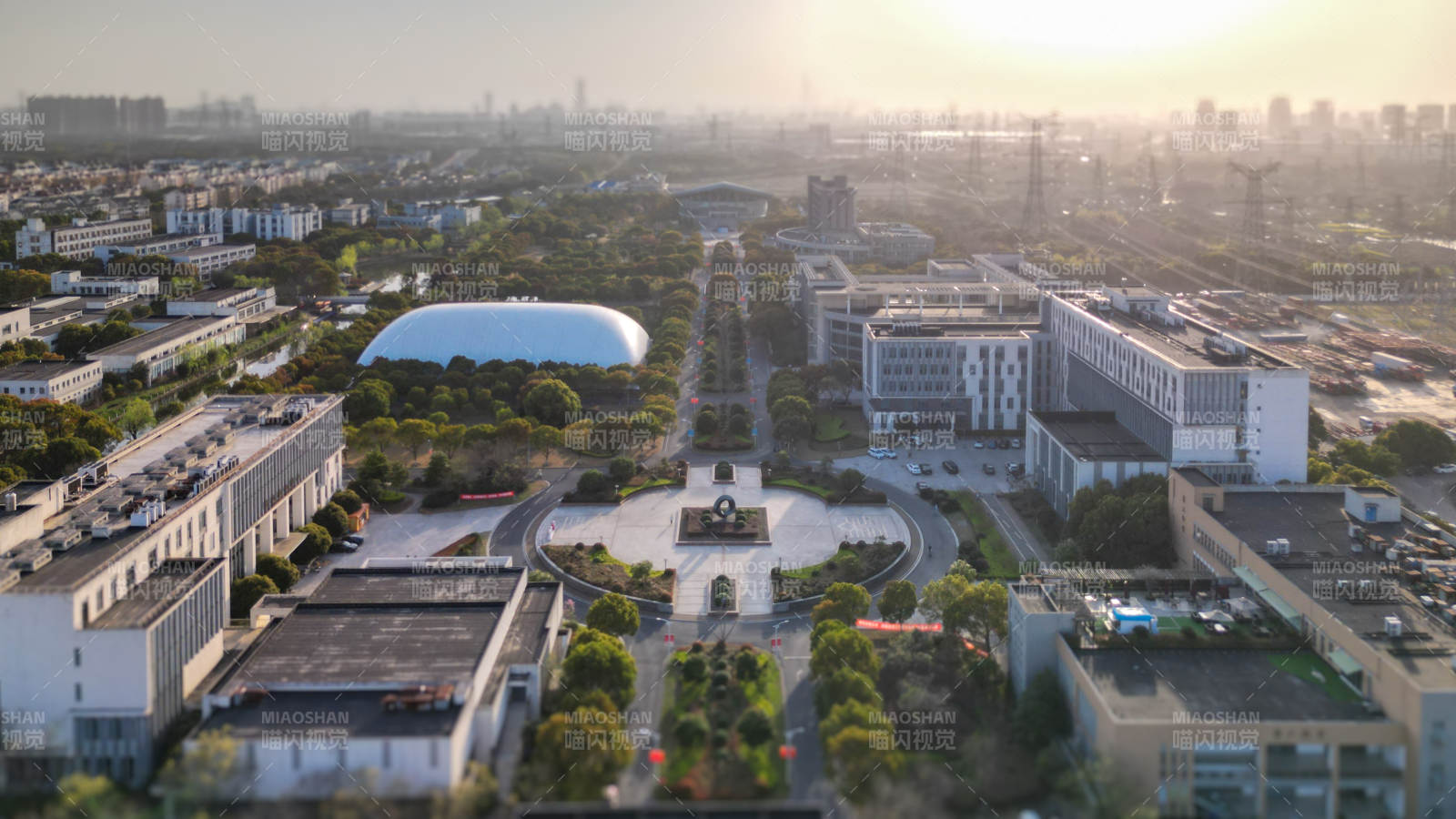 上海城市晨曦美景