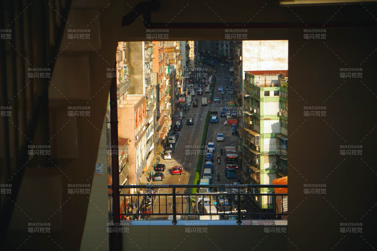 澳門的城市街景俯瞰