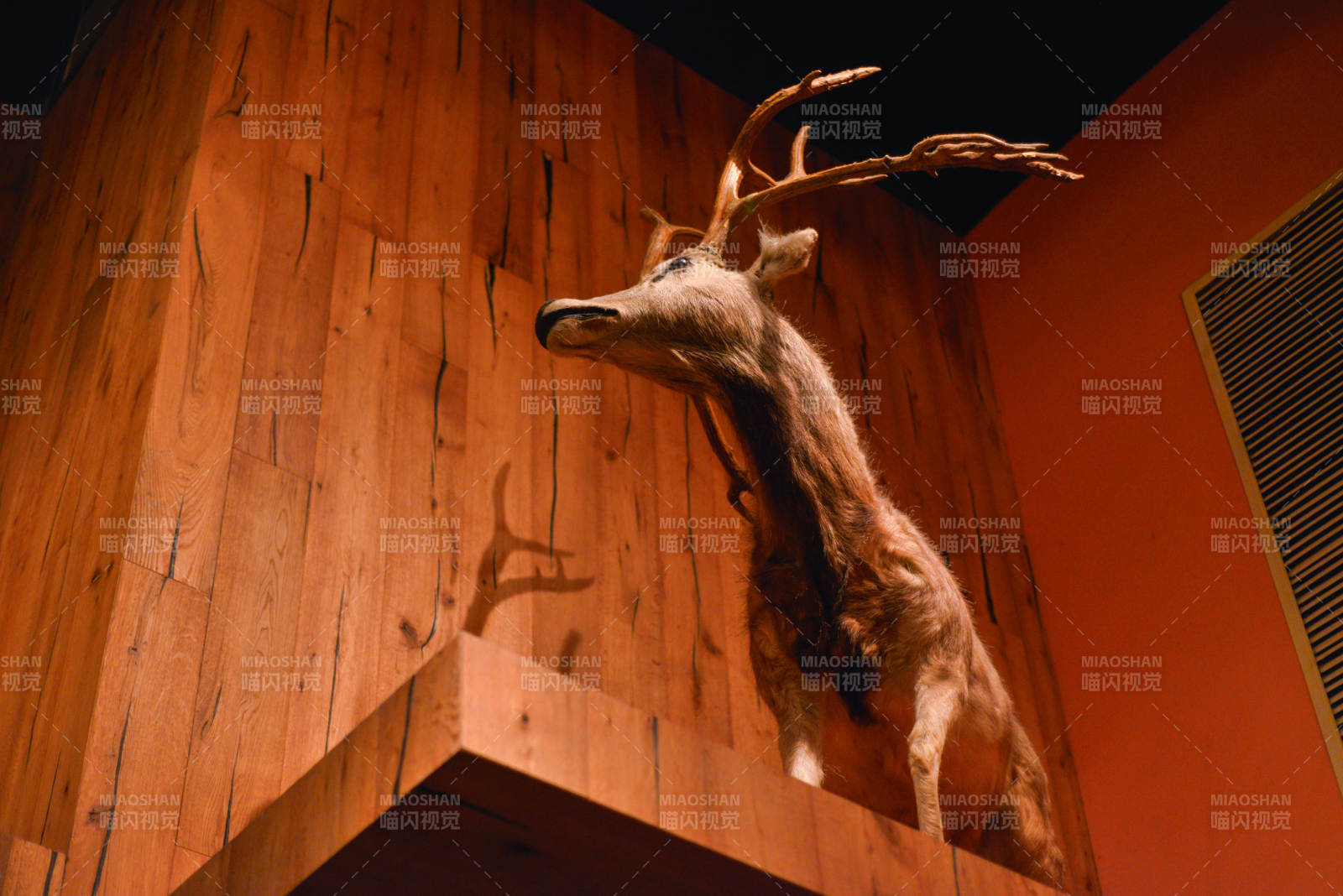 鹿角高懸木墻間