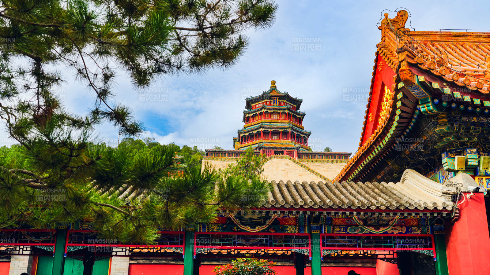 颐和园古建筑风光