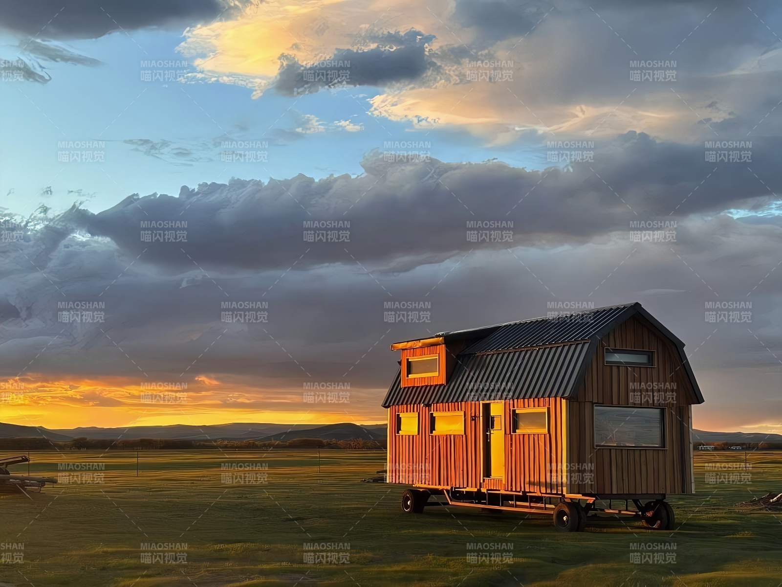 額爾古納濕地草原木屋