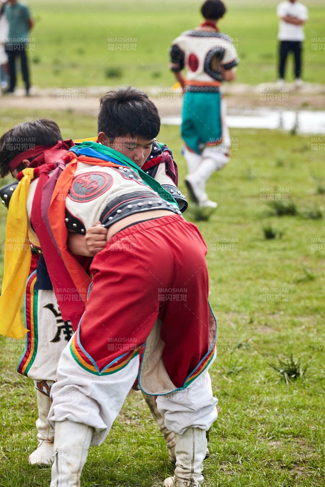 草原那達(dá)慕大會(huì)上的蒙古摔跤手