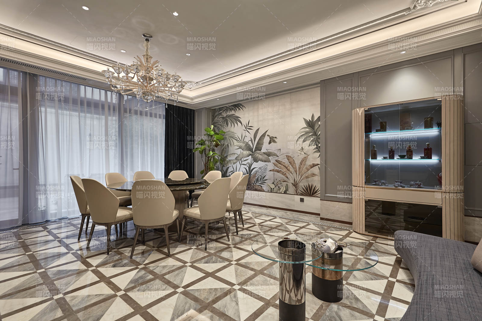 现代简约客厅餐厅