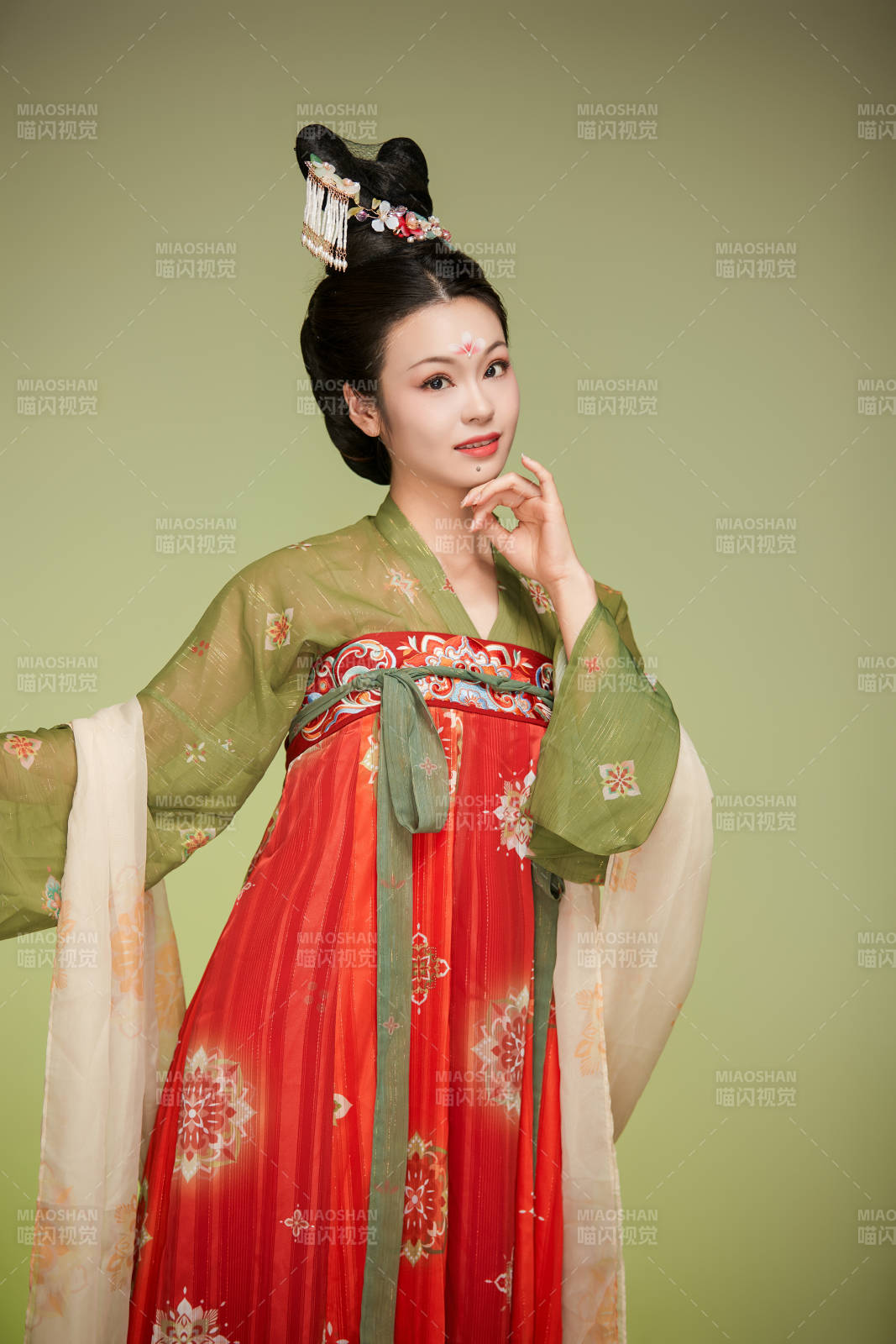 大唐風韻女性古裝妝容造型