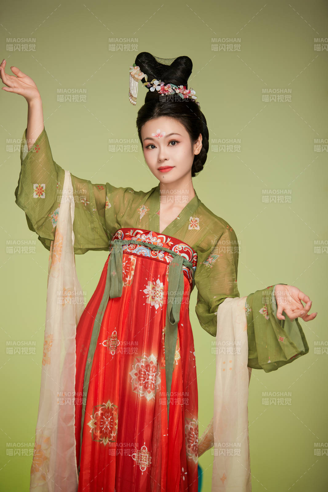 大唐風韻女性古裝妝容造型