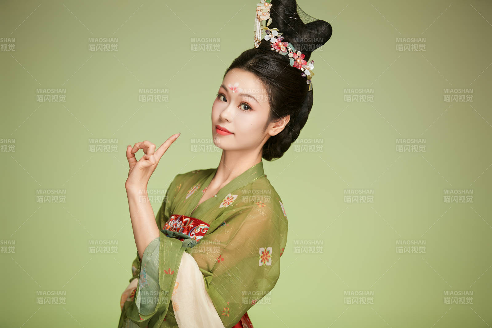 大唐風韻女性古裝妝容造型