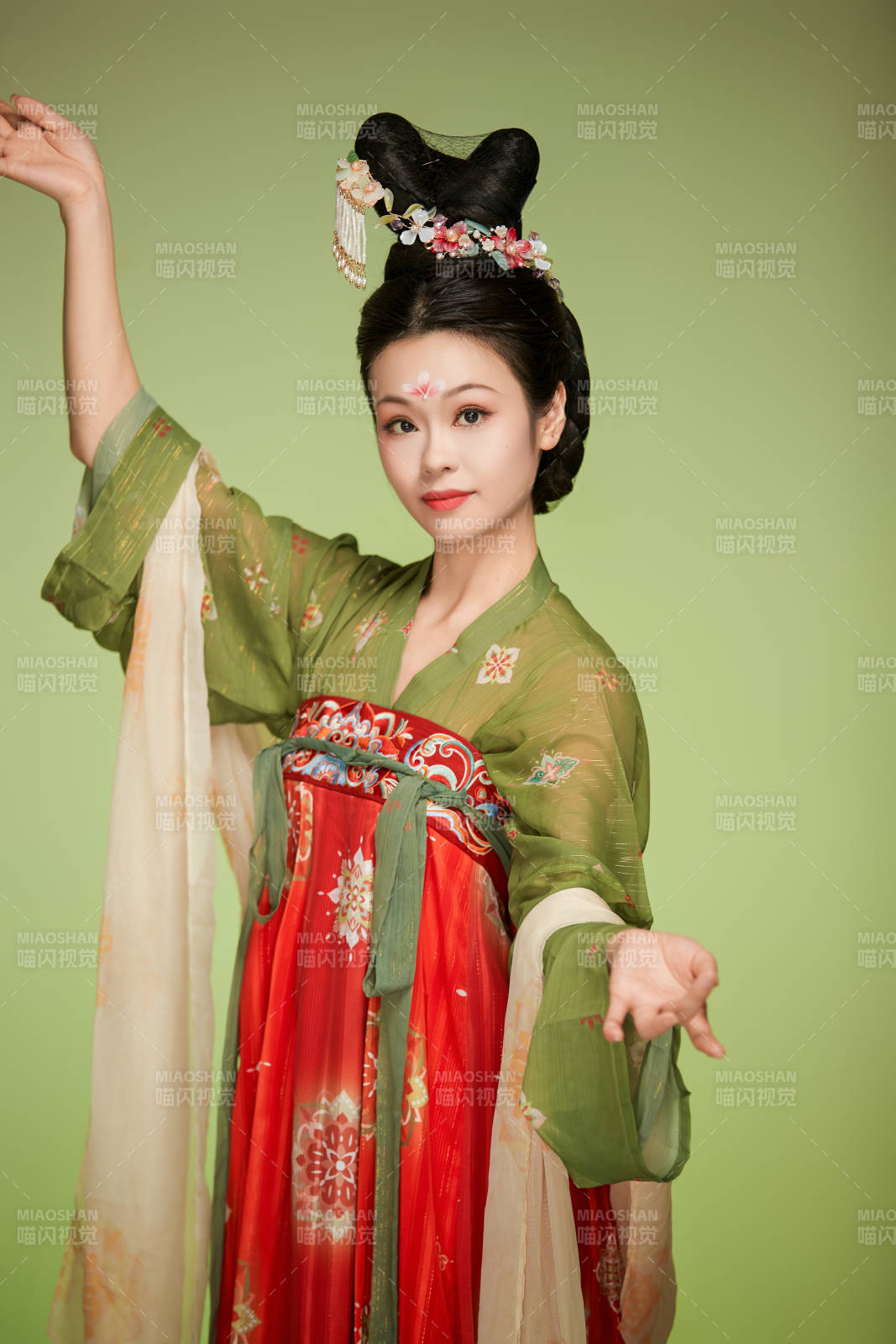 大唐風韻女性古裝妝容造型