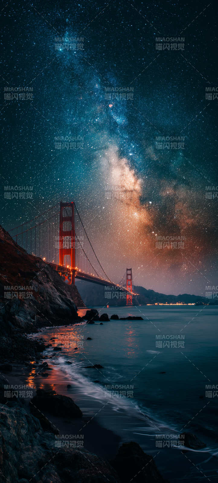 星河下的金門橋