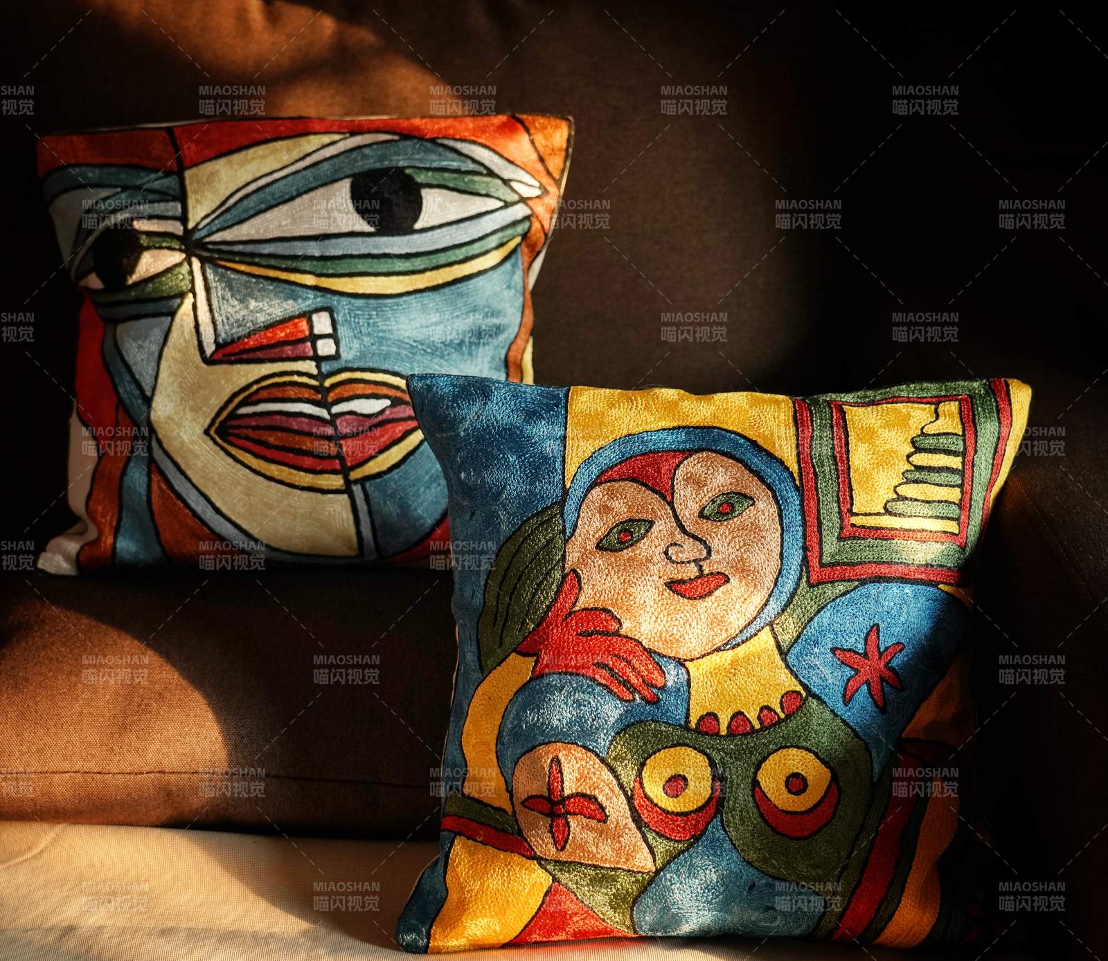 藝術(shù)抱枕 色彩斑斕