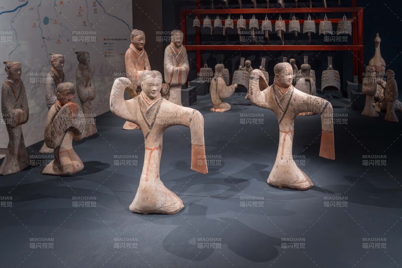 陜西考古博物館的彩繪舞蹈俑