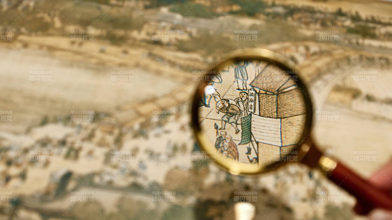 放大鏡下的古畫細節(jié)