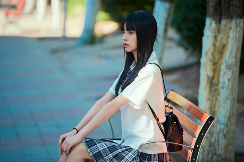 穿着日系JK制服的亚洲少女