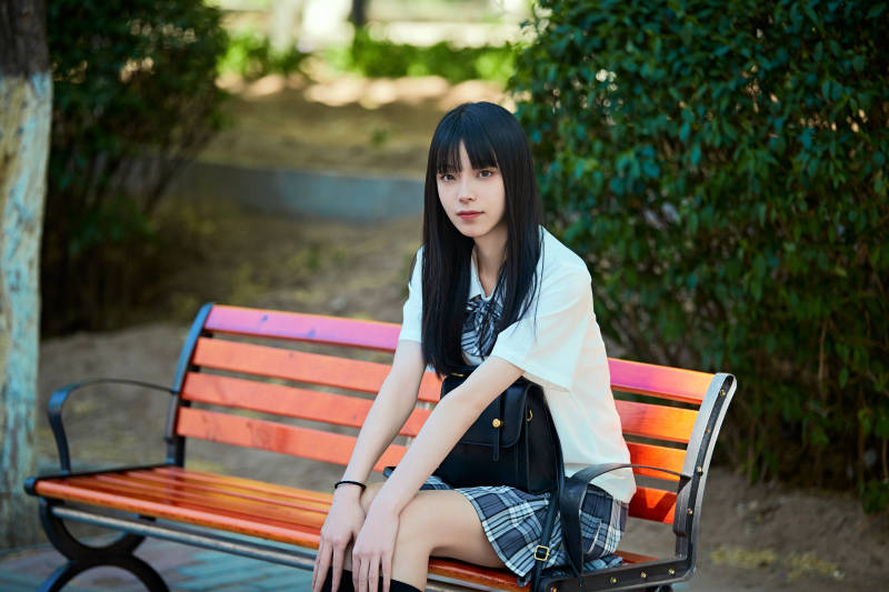 穿着日系JK制服的亚洲少女