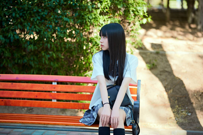 穿着日系JK制服的亚洲少女