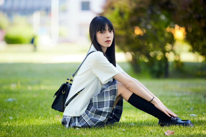 穿着日系JK制服的亚洲少女