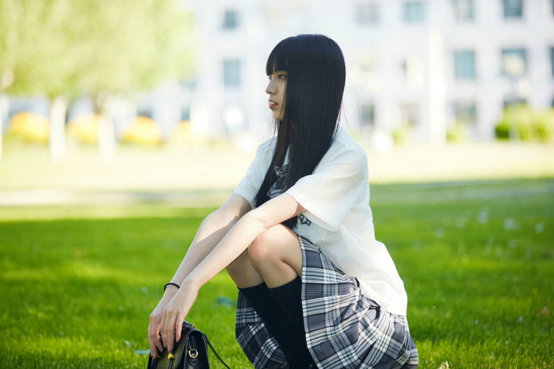 穿着日系JK制服的亚洲少女