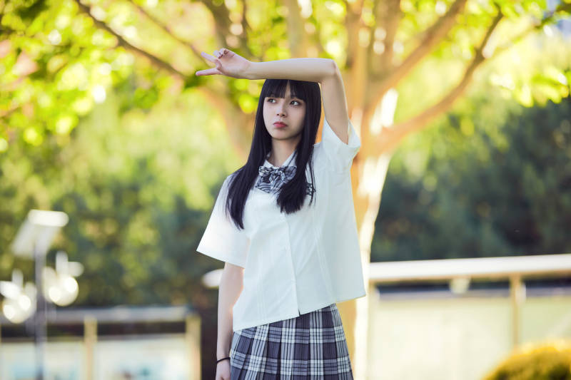 穿着日系JK制服的亚洲少女