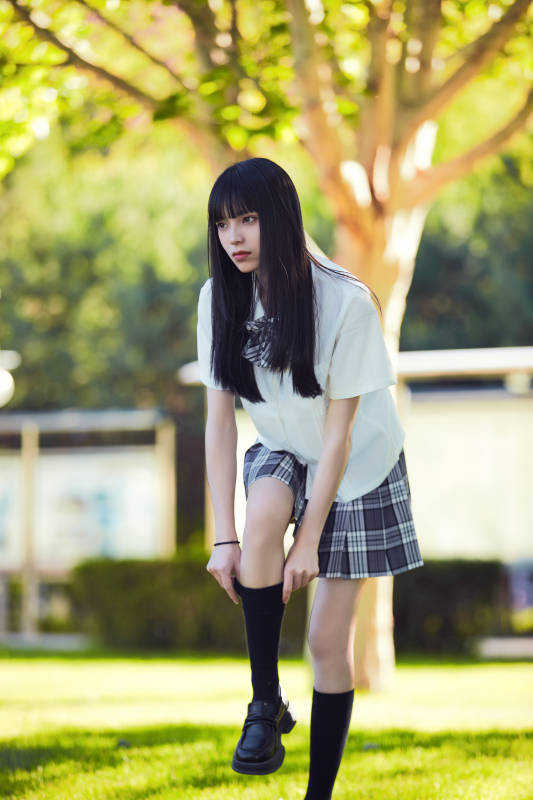 穿着日系JK制服的亚洲少女