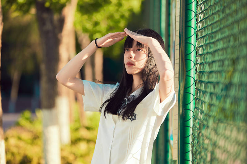 穿着日系JK制服的亚洲少女