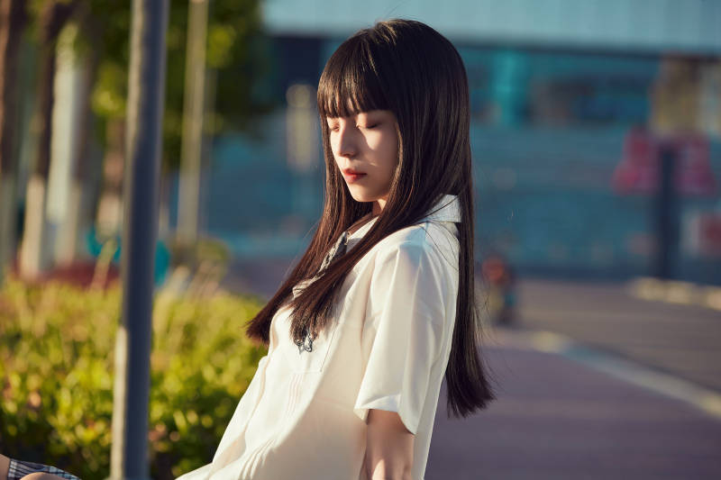 穿着日系JK制服的亚洲少女