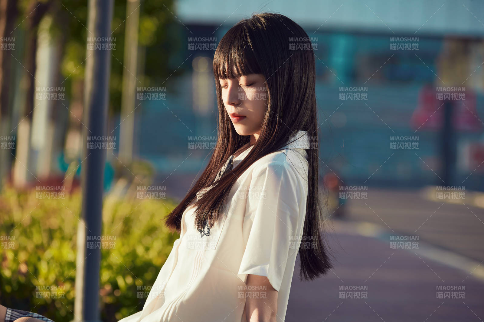 穿着日系JK制服的亚洲少女