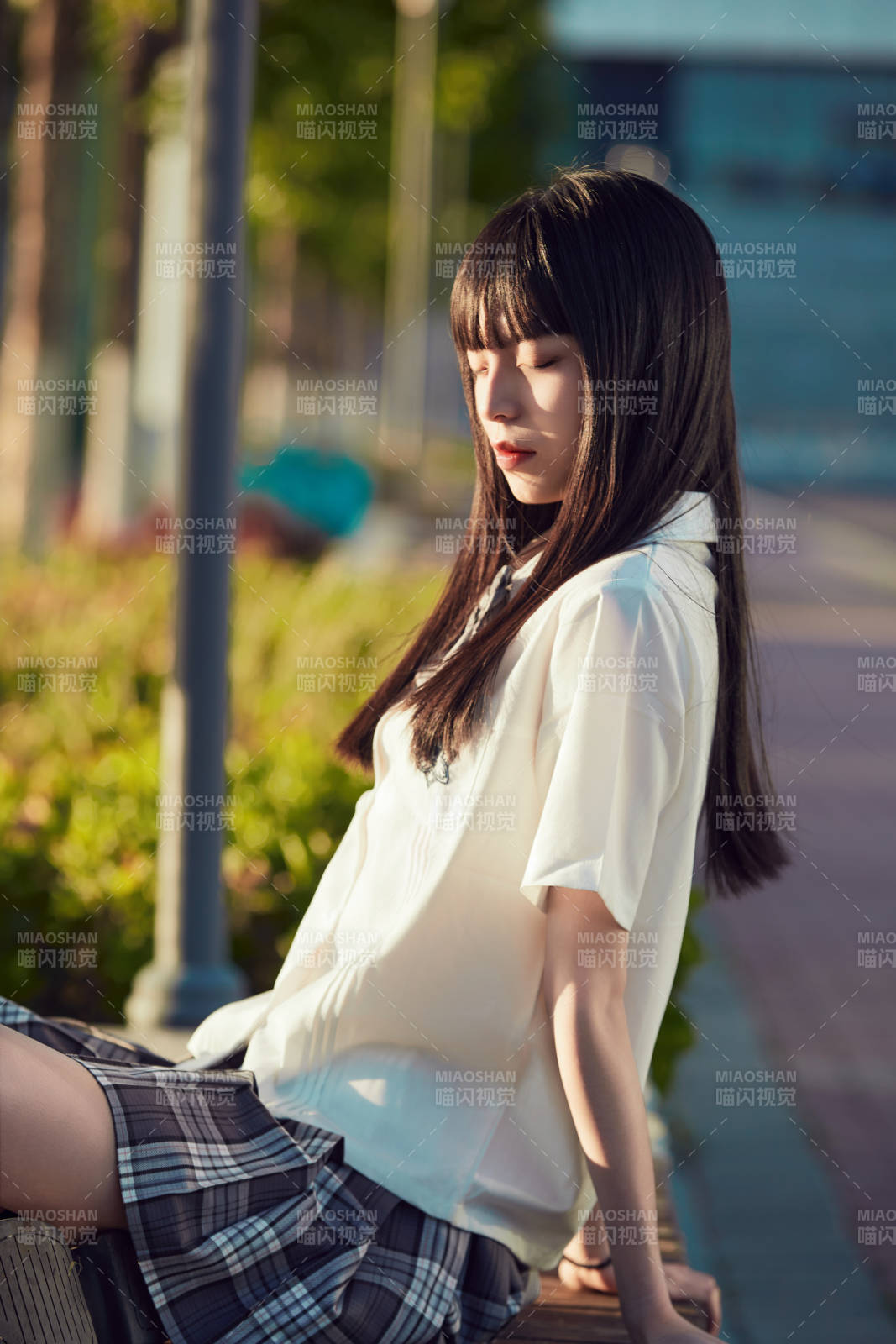 穿着日系JK制服的亚洲少女