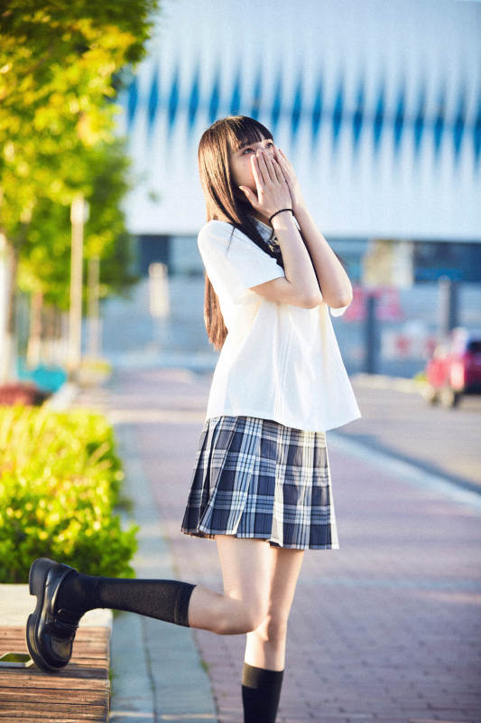 穿着日系JK制服的亚洲少女