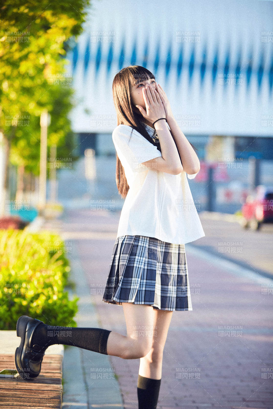 穿着日系JK制服的亚洲少女