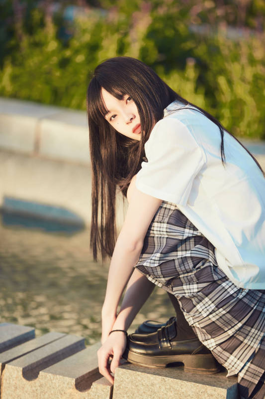 穿着日系JK制服的亚洲少女