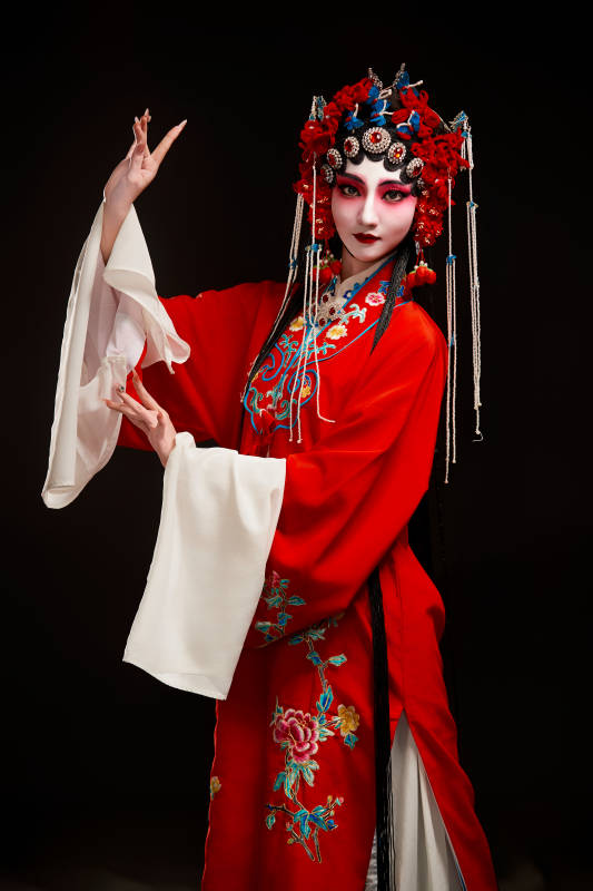 国粹戏曲京剧昆曲青衣旦角形象的中国少女