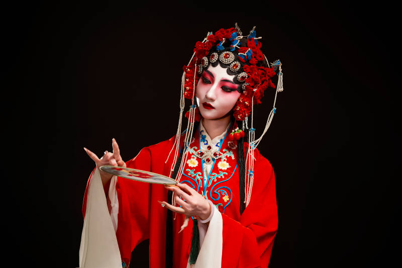 国粹戏曲京剧昆曲青衣旦角形象的中国少女