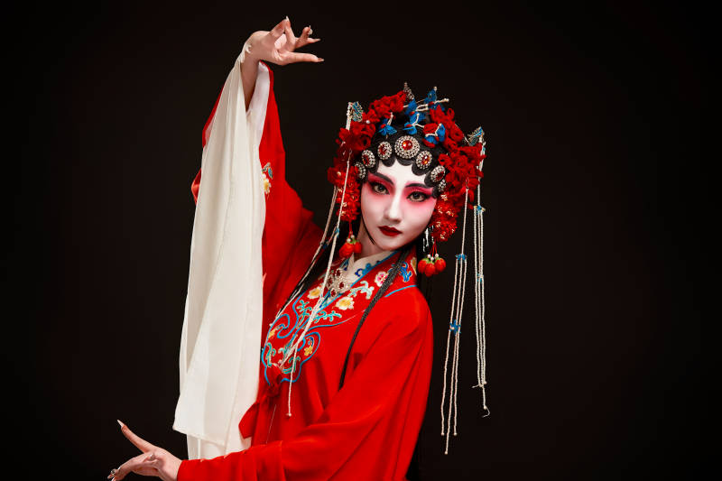 国粹戏曲京剧昆曲青衣旦角形象的中国少女