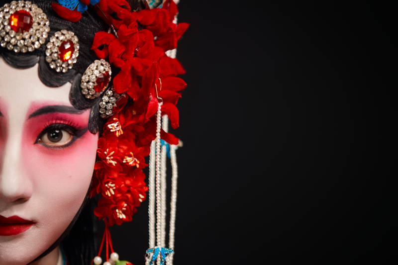 国粹戏曲京剧昆曲青衣旦角形象的中国少女