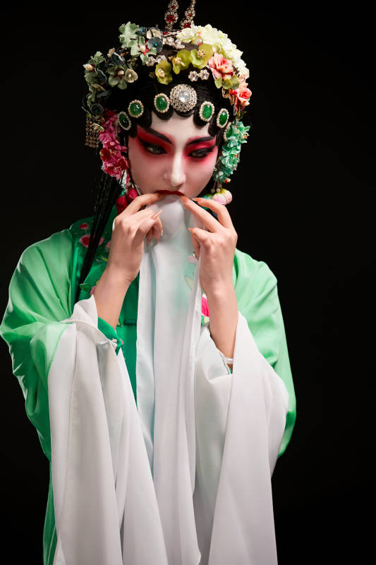 国粹戏曲京剧昆曲青衣旦角形象的中国少女