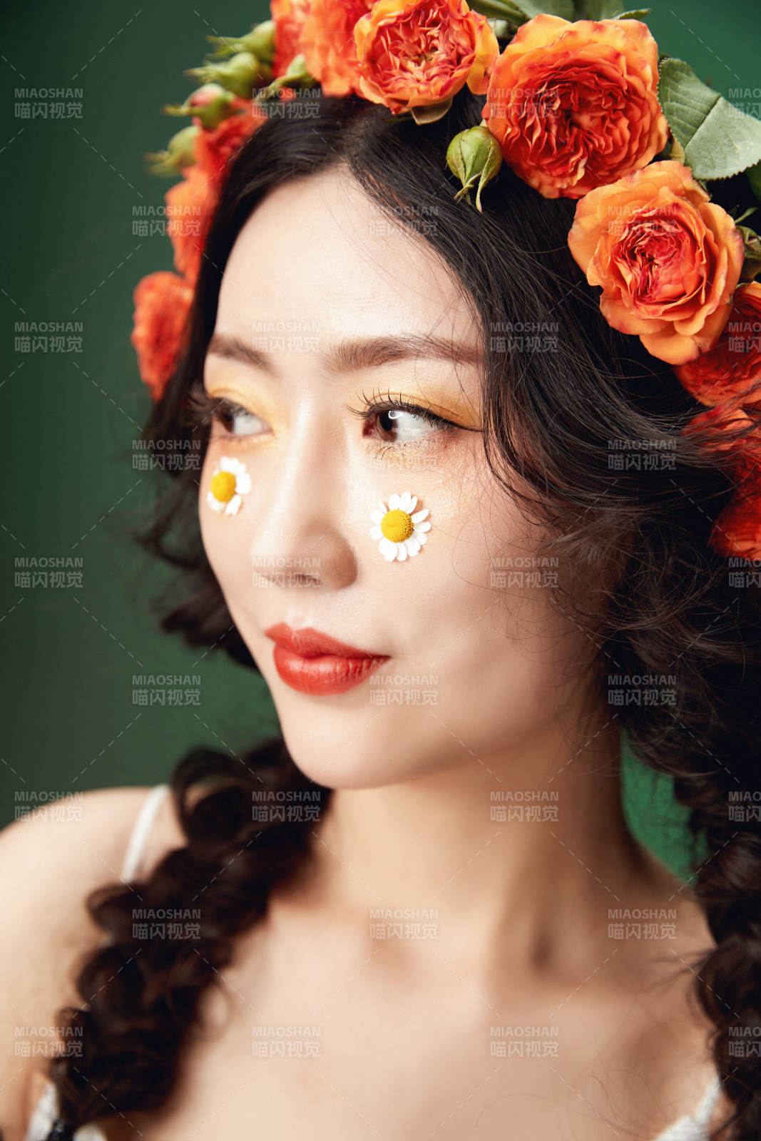 時尚亞洲女性婚紗妝面彩妝