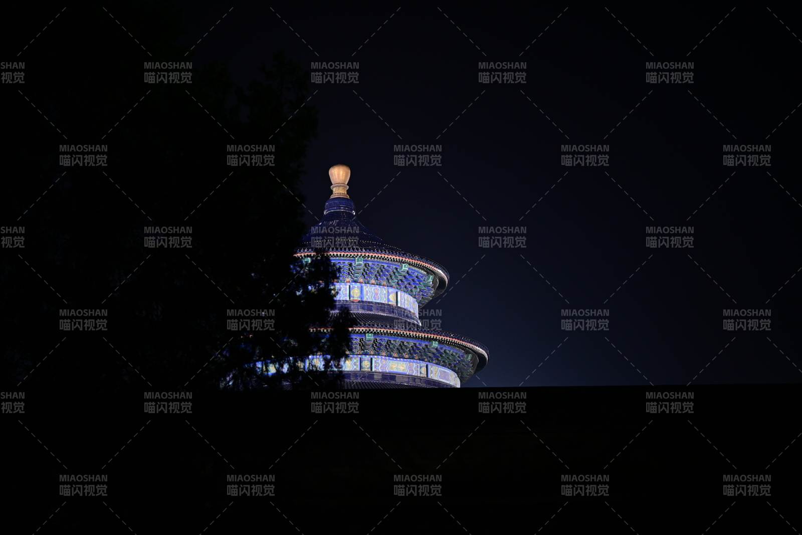 夜色中的天壇祈年殿