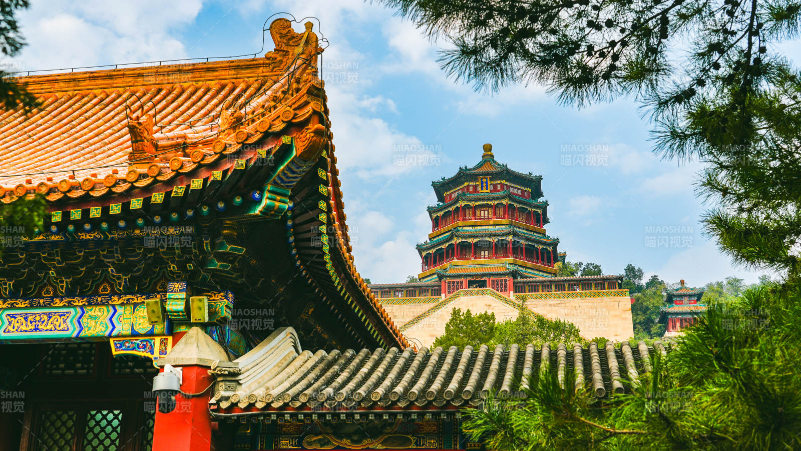 颐和园古建筑风光