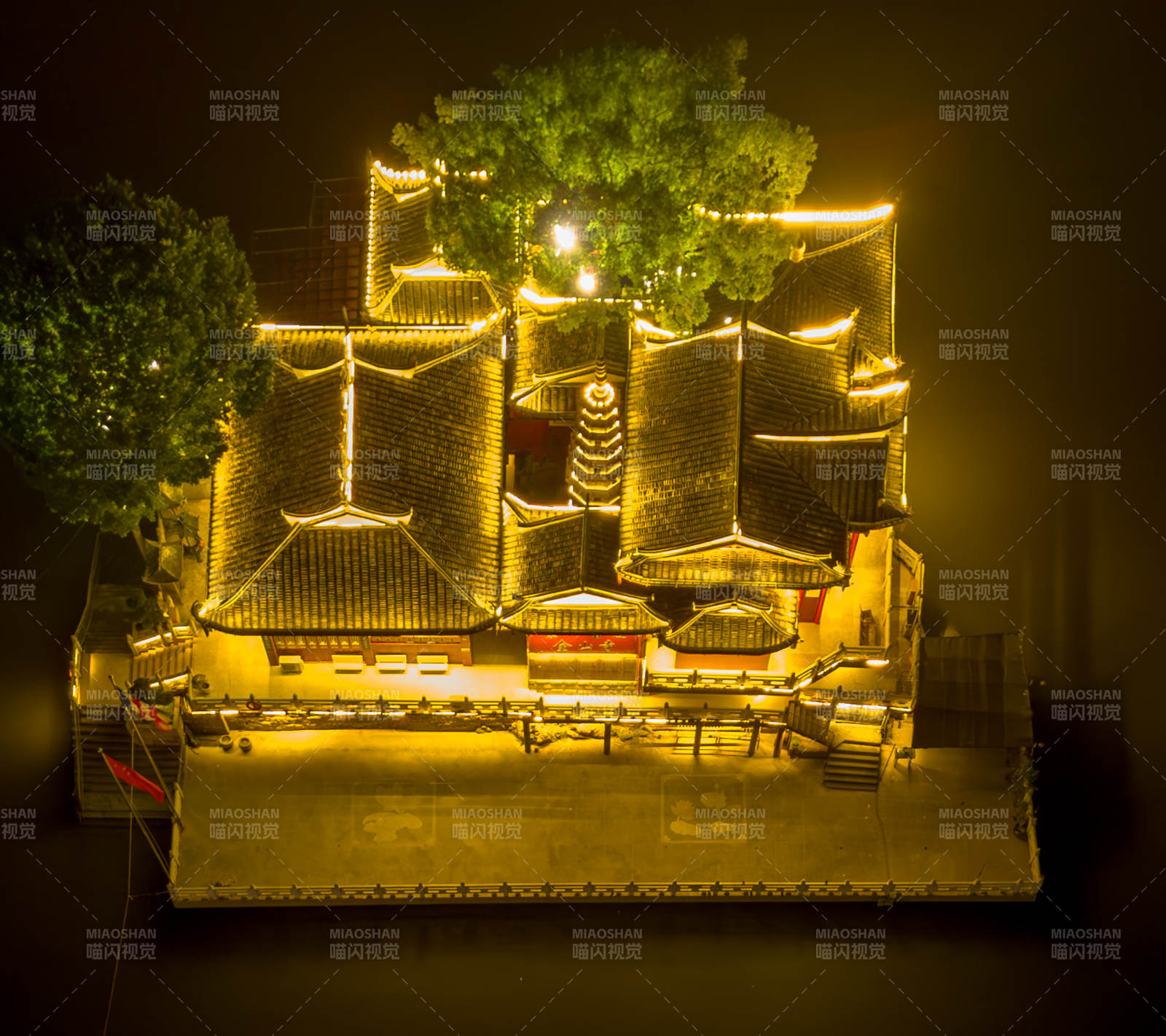 福州金山寺夜景古建筑