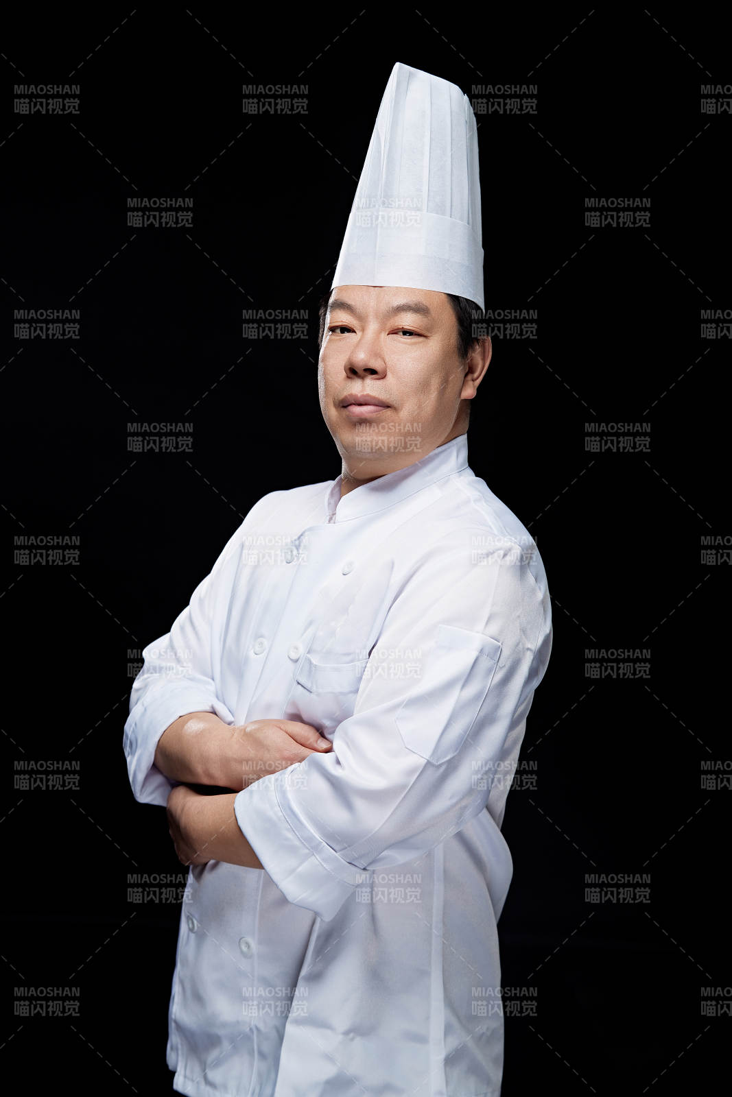 星级酒店面点厨师人物形象展示