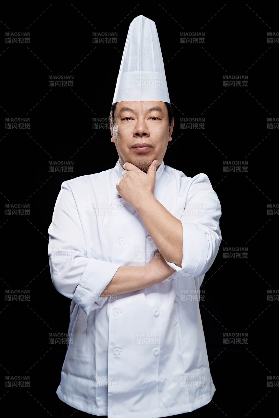 星级酒店面点厨师人物形象展示