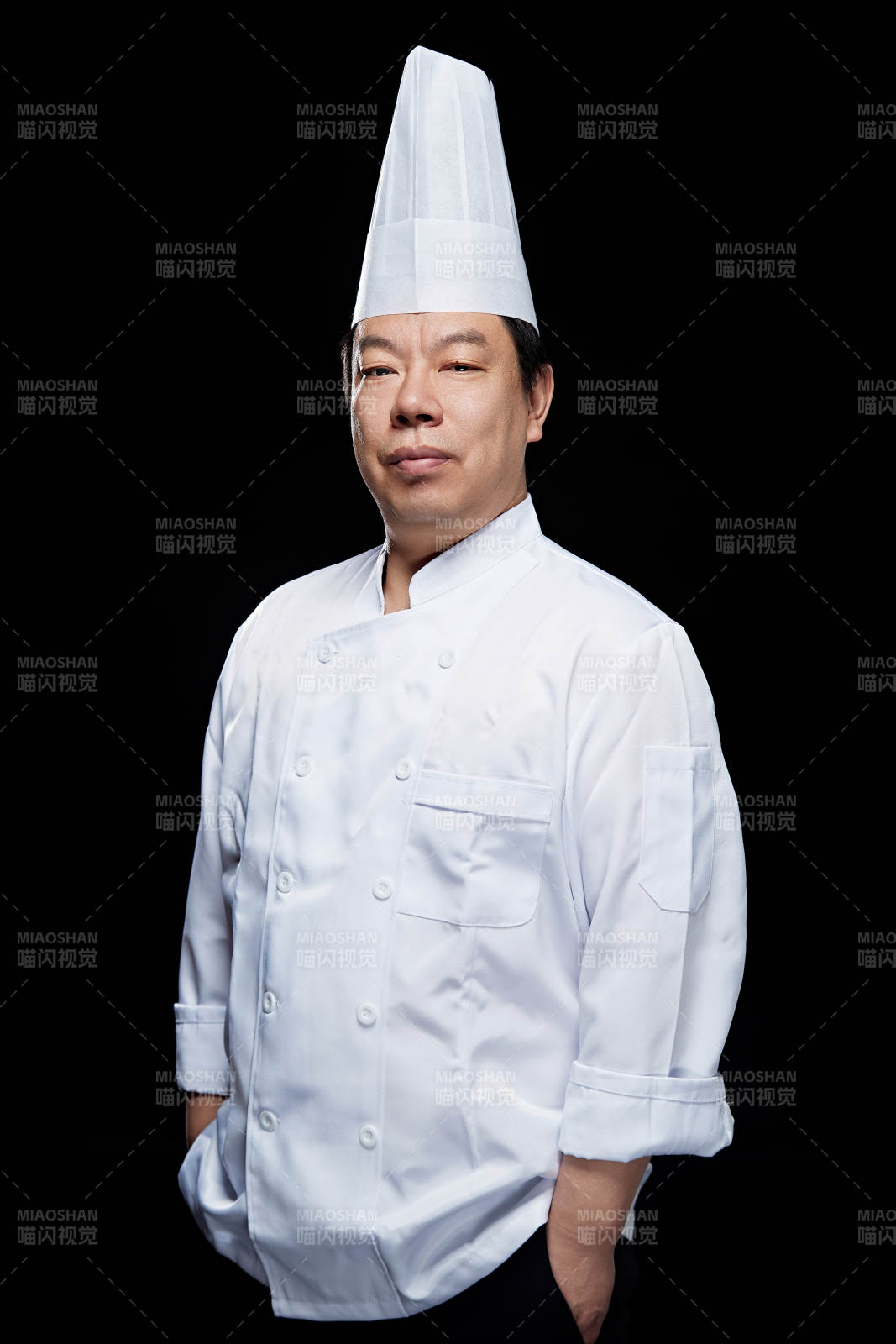 星级酒店面点厨师人物形象展示