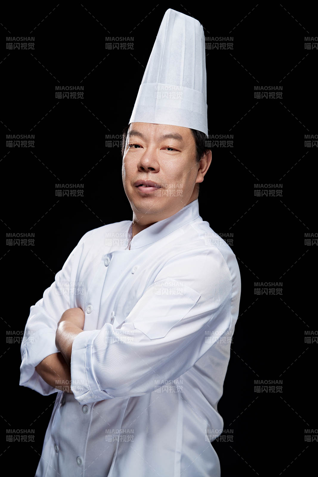 星级酒店面点厨师人物形象展示