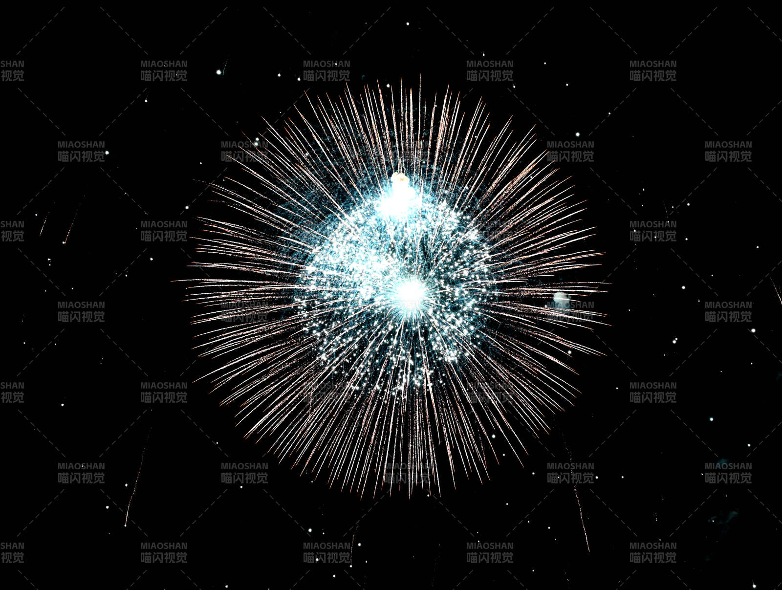 璀璨烟花绽放夜空