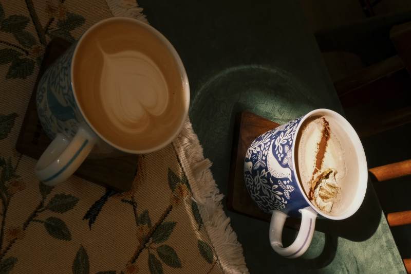 咖啡杯与拉花艺术