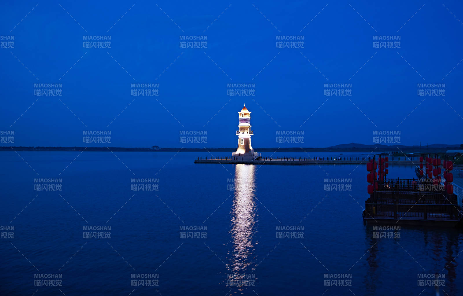 河北省张家口沽源县库伦淖尔景区灯塔