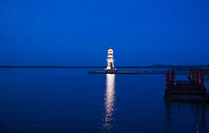 河北省张家口沽源县库伦淖尔景区灯塔